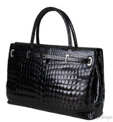 Black Crocodile Darcy Tote