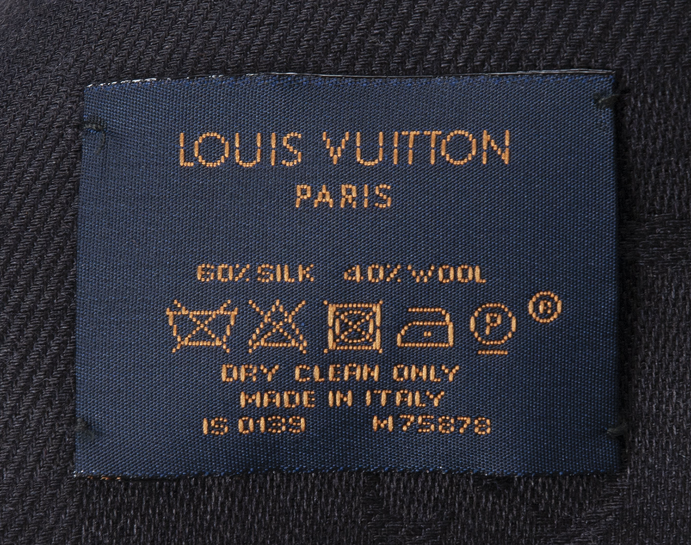 Black Chain Links Monogram Scarf
