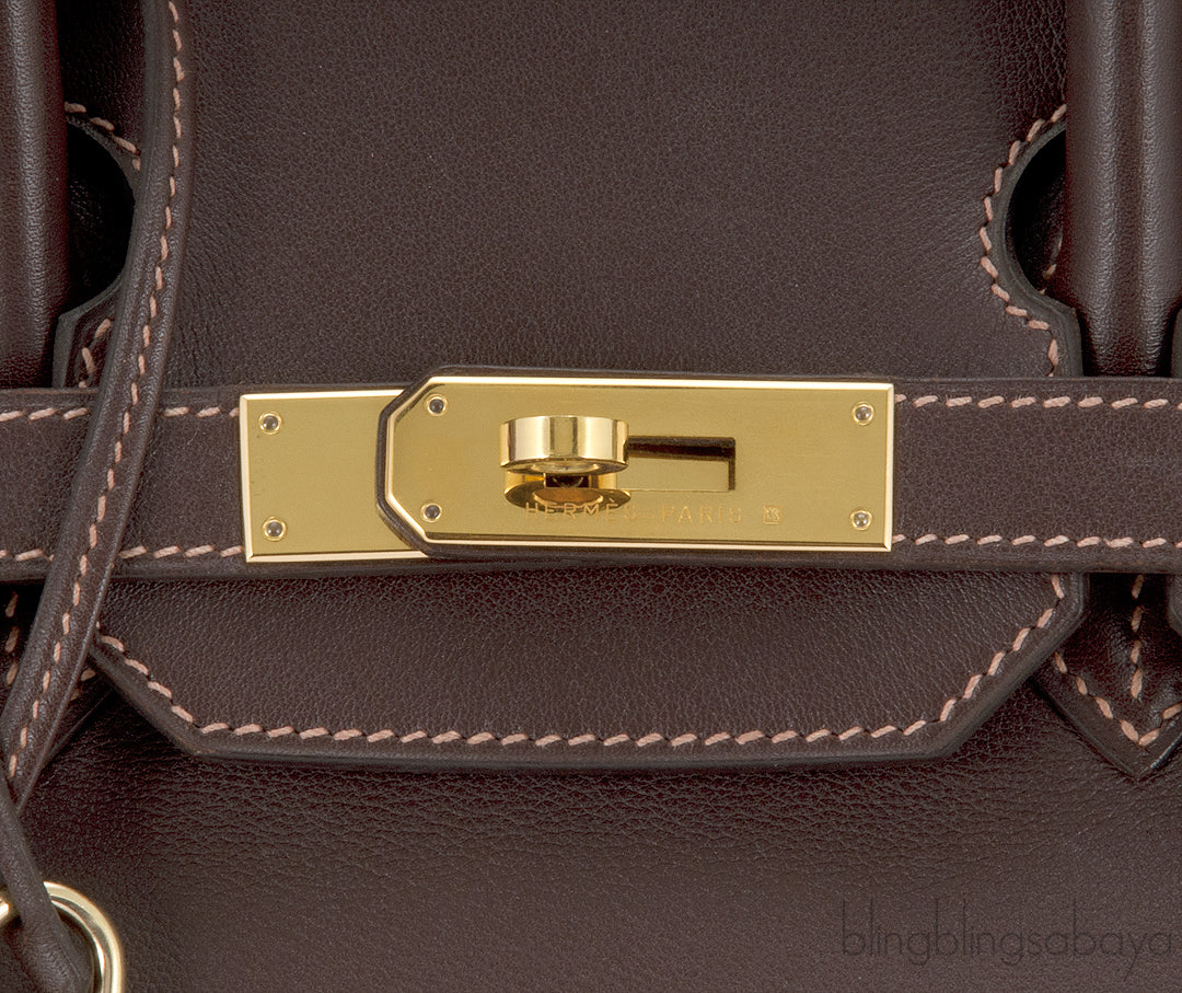 Birkin 35 Veau Gulliver Havane GHW*