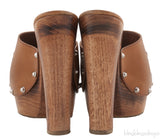 Brown Horsebit Mule