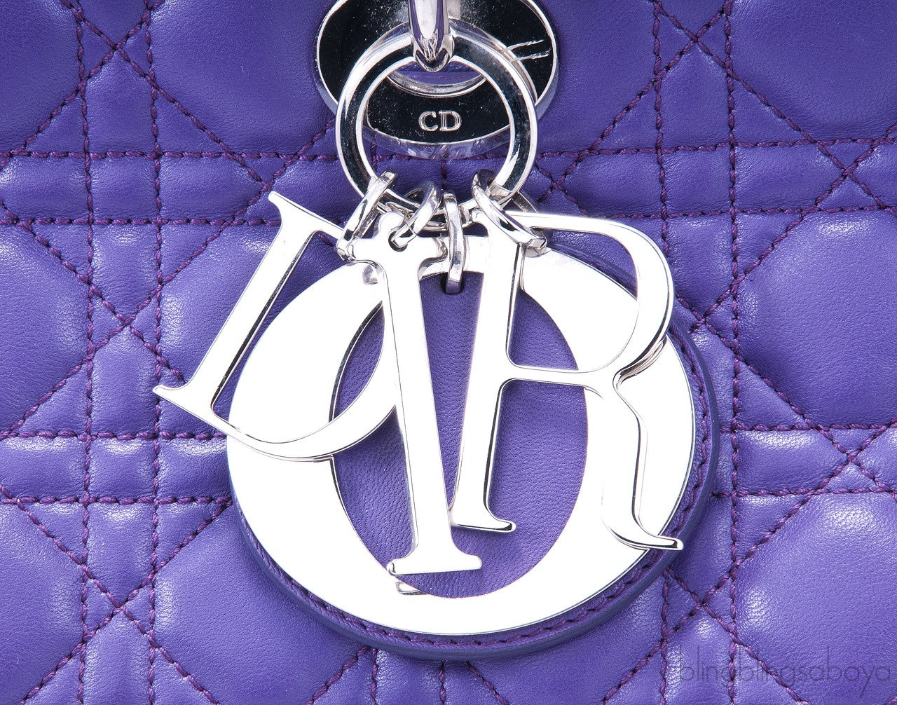 Lady Dior Violet Large Shopping Tote