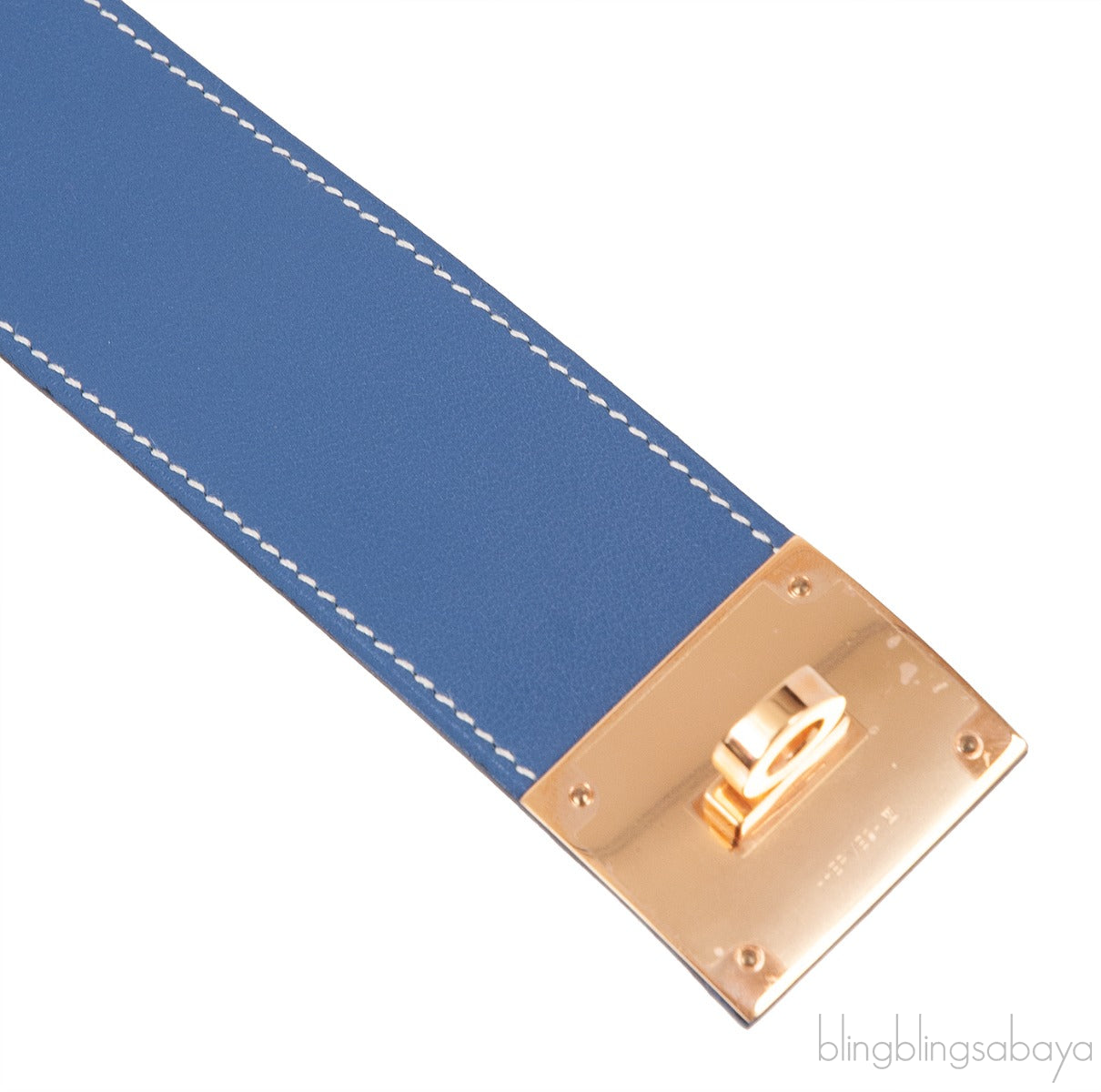 Hermes Blue Brighton Kelly Dog GHW Bracelet