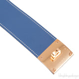 Hermes Blue Brighton Kelly Dog GHW Bracelet