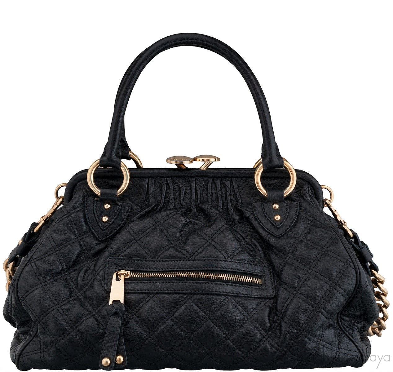Black Quilted Stam Bag