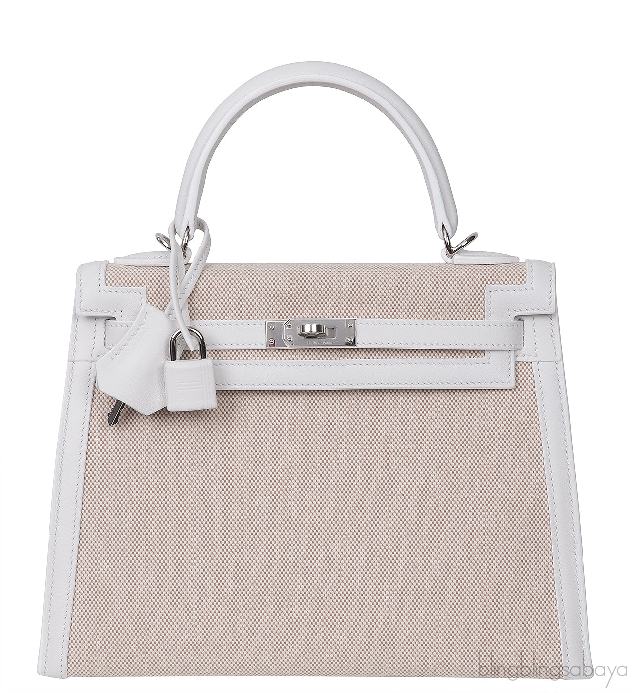 Kelly 25 New White Swift Ecru Beige Toile H PHW