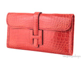 Jige Clutch Geranium Crocodile