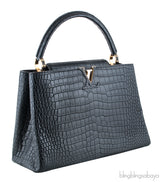 Black Capucines Crocodile MM