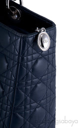 Lady Dior Large Blue Indigo
