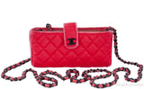 Velvet Orange Small Clutch w/ Chain
