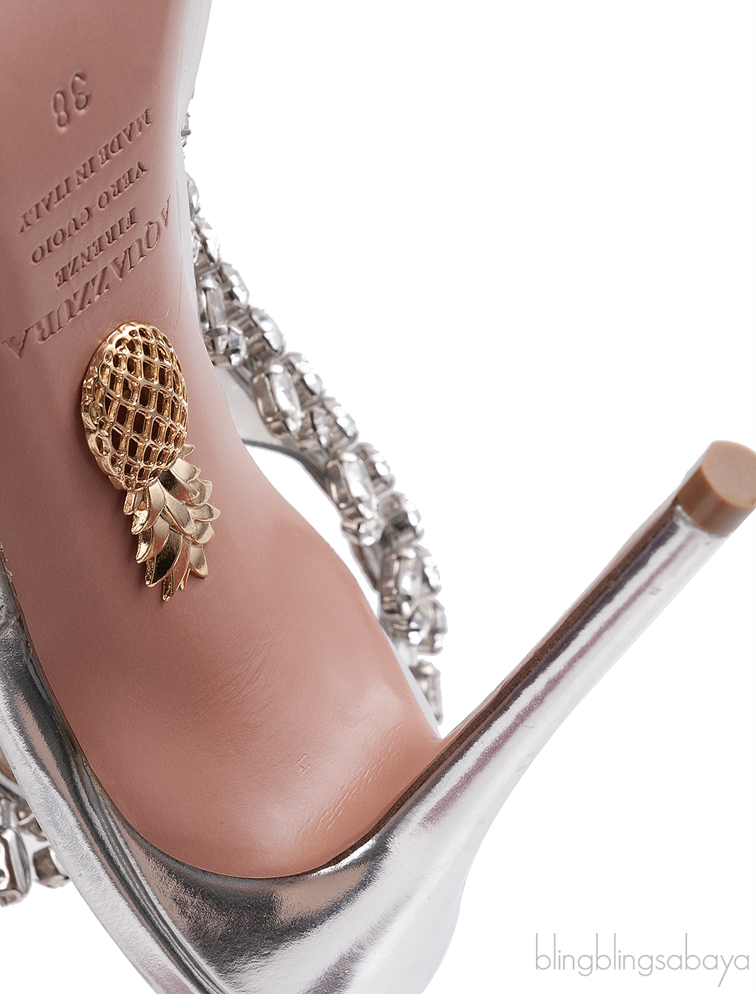 Aquazzura PVC Crystal Slingback Heels