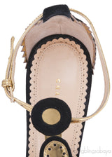 Sunset Art Deco Suede Pump