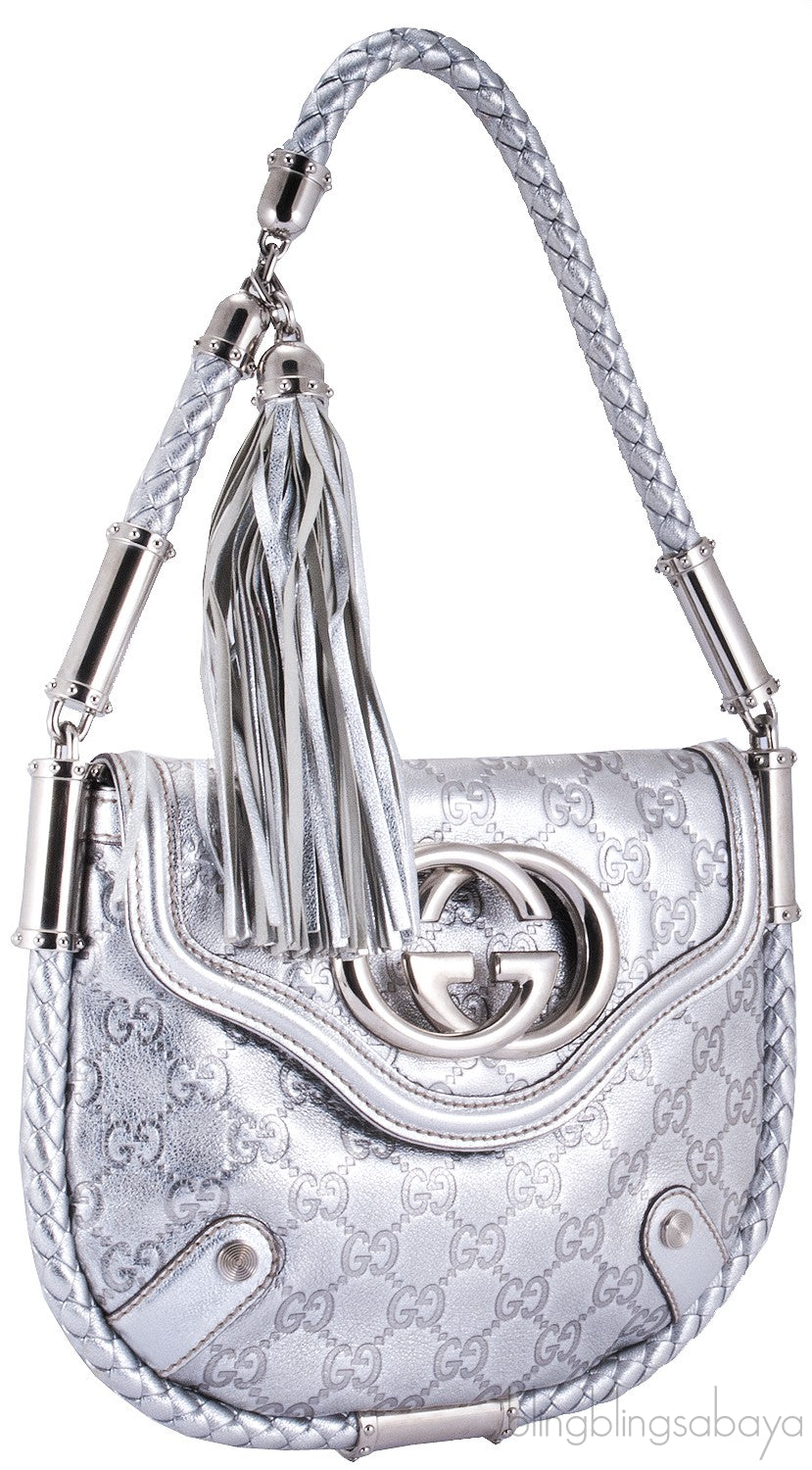 Silver Metallic Small Shoulder Bag