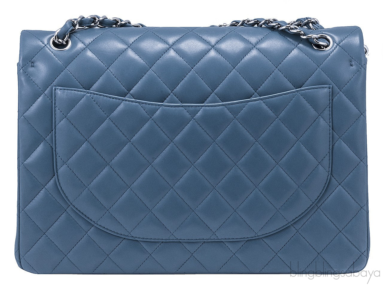 Maxi Jumbo Blue Tempete Flap Bag