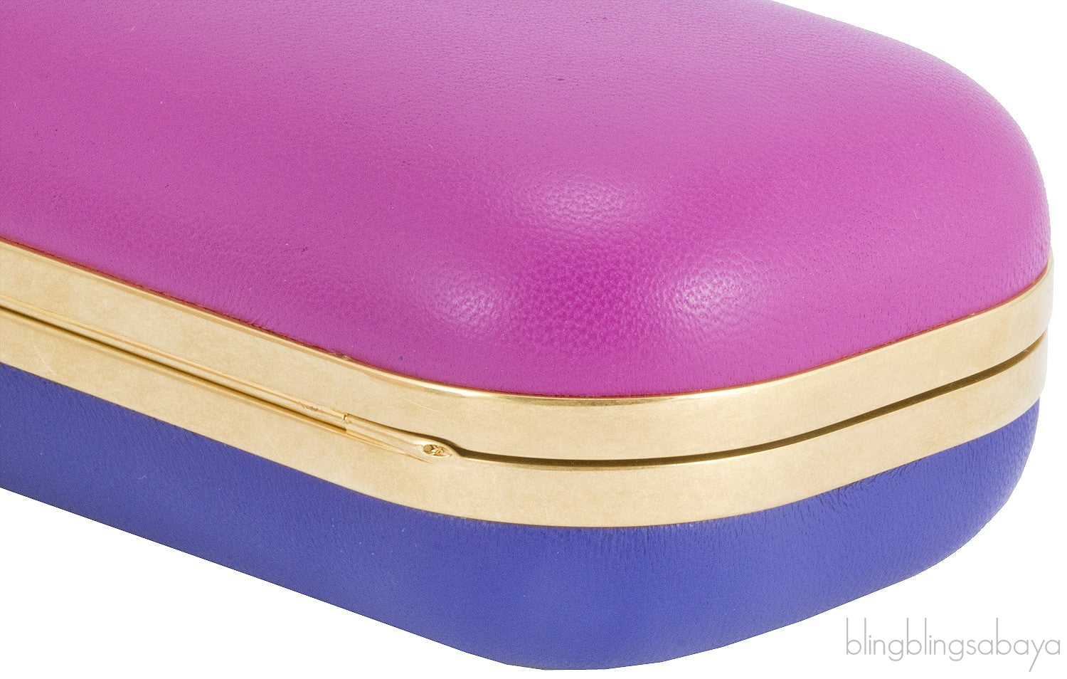 Bicolor Skull Leather Box Clutch*