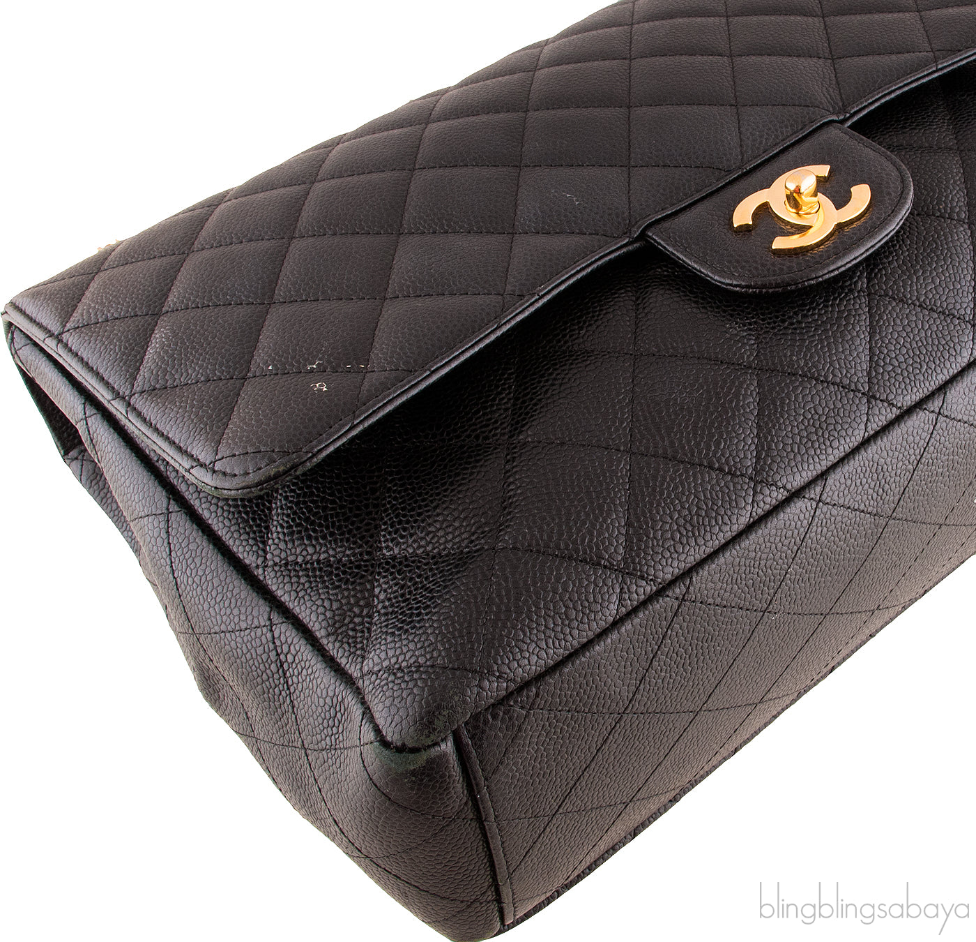 Black Caviar Maxi Flap Bag