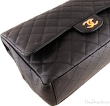 Black Caviar Maxi Flap Bag