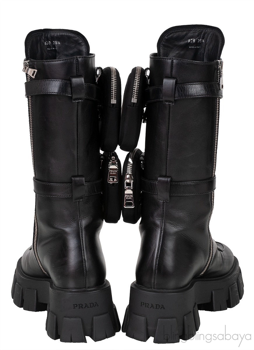 Black Monolith Leather Boots