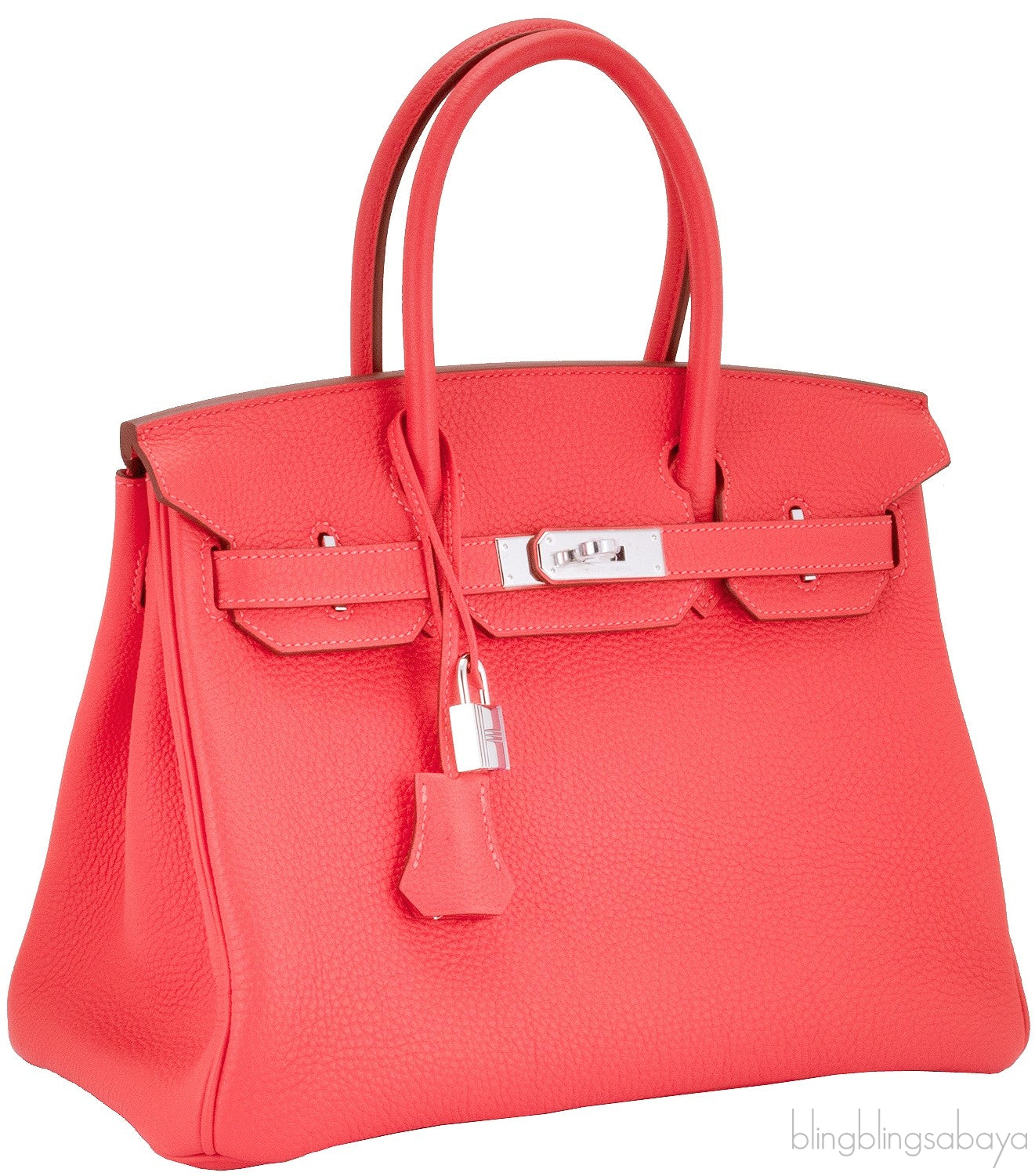 Birkin 30 Red Pivoine Togo PHW