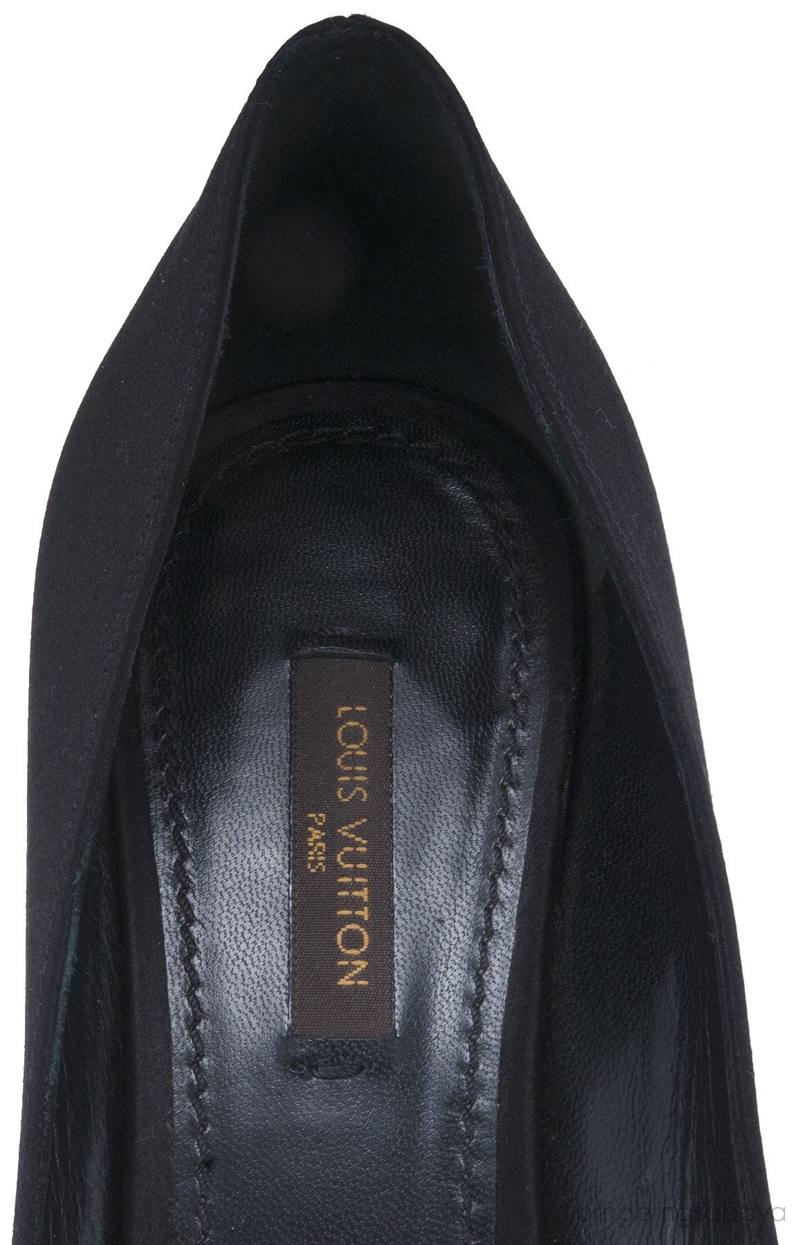 Black Satin Crisscross Pump