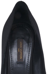 Black Satin Crisscross Pump