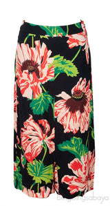 Black Floral Printed Crop Top & Shorts