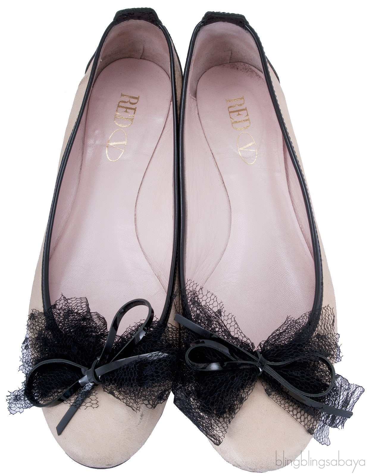 Beige Lace Bow Ballet Flat