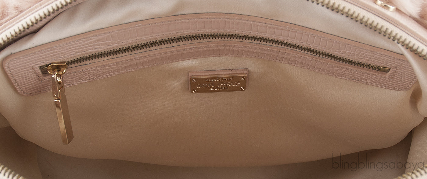 Blush Pink Fur Madonna Handbag