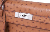 Kelly 32 Cognac Gold Ostrich