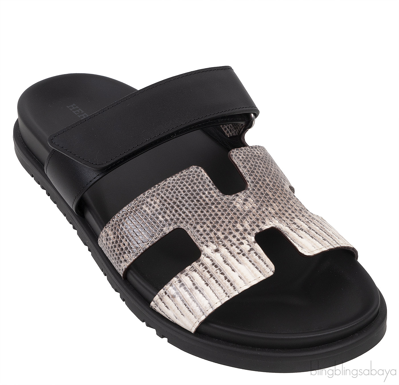 Chypre Lizard Ombre Noir Sandals