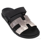 Chypre Lizard Ombre Noir Sandals