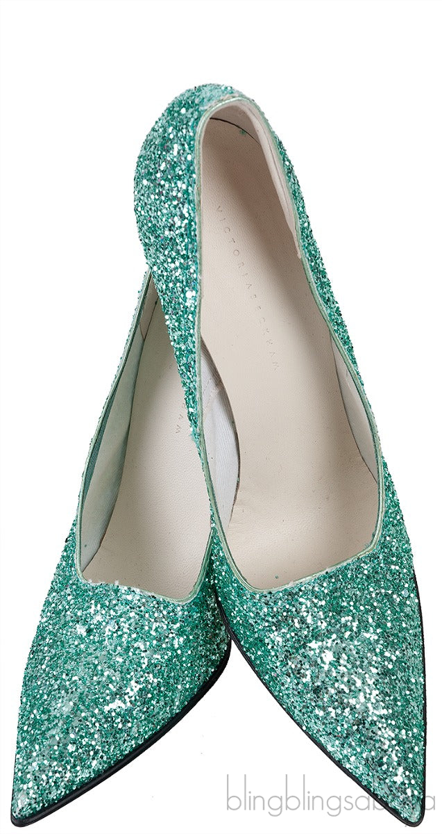 Green Dorothy Glitter Pumps
