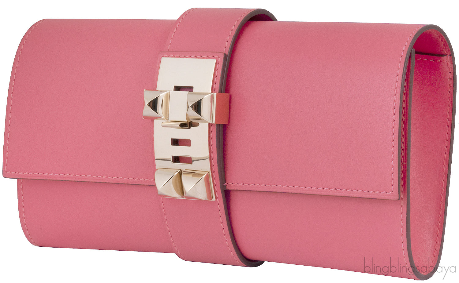 Medor Rose Lipstick Pink Clutch