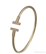 T Diamond Wire Bracelet