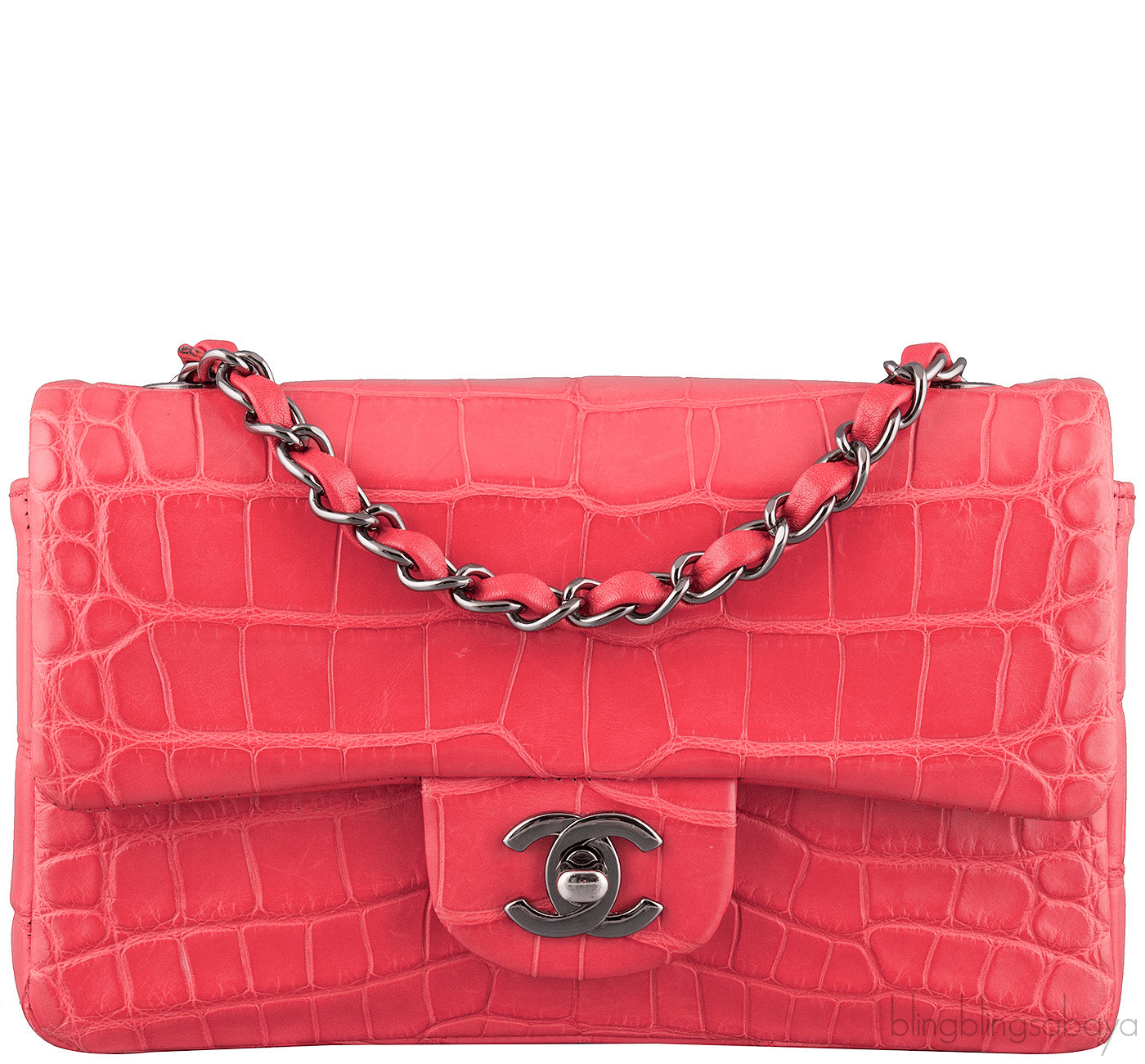 Bougainvillea Croc Mini Bag
