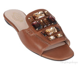 Tod\'s Flat Crystal Slip On Sandals