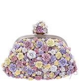 Miss Dea Floral Applique Clutch