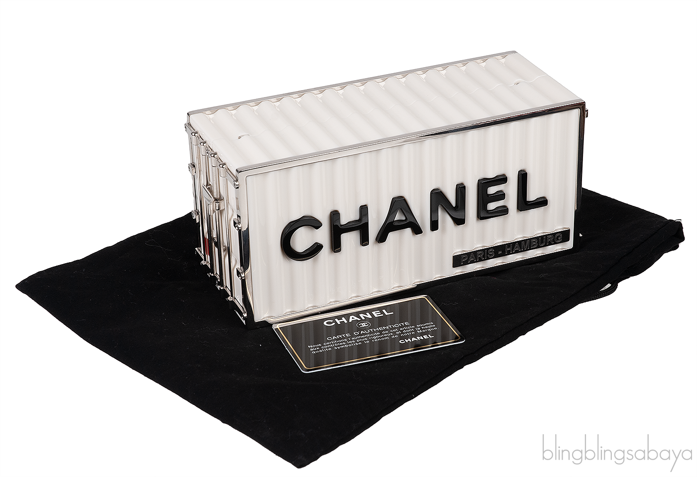 Paris Hamburg White Minaudiere Shoulder Bag