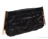Dolce & Gabbana Miss Lady Black Satin Clutch