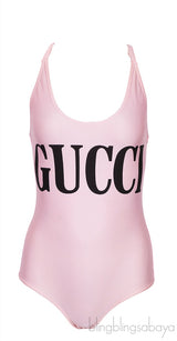 Logo Swimsuit Pink