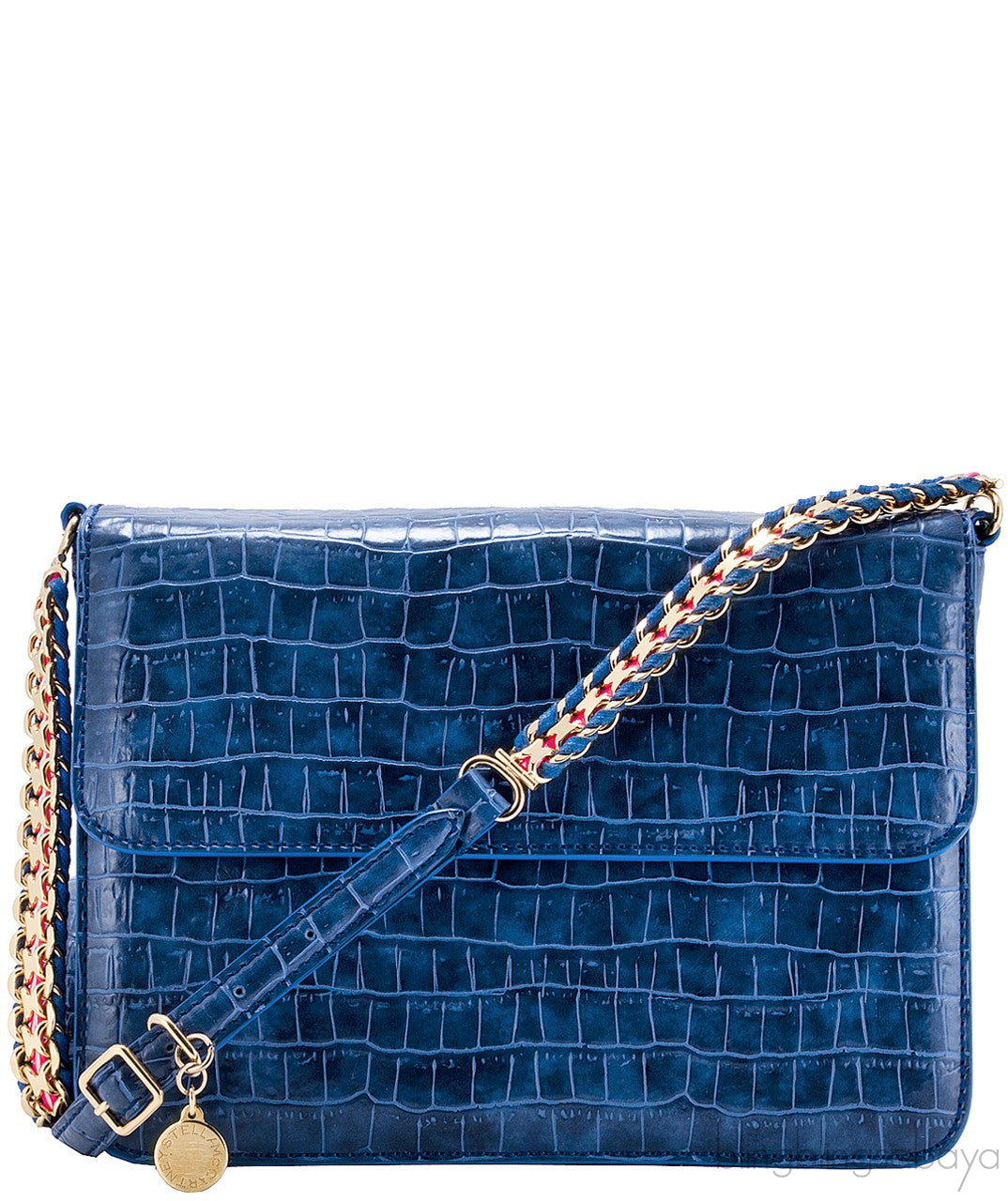 Faux Blue Croc Grace Bag