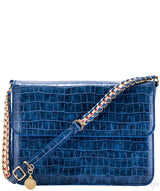 Faux Blue Croc Grace Bag