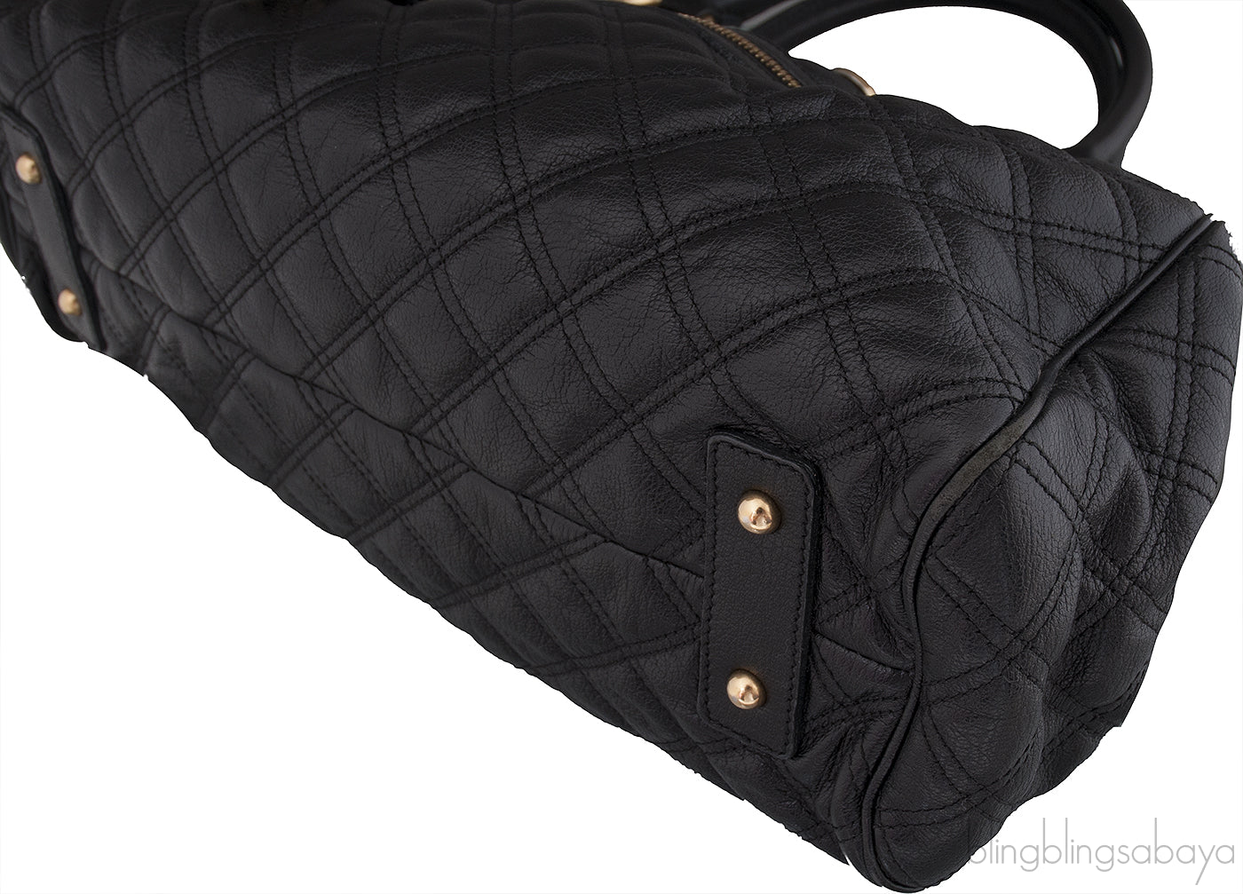 Black Quilted Stam Bag