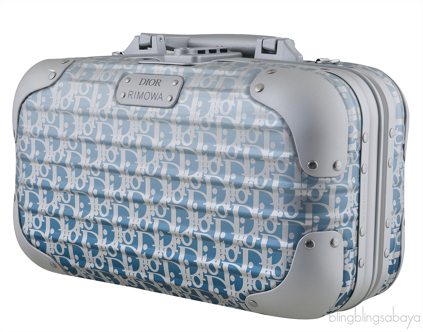 Dior x Rimowa Carry-on Hand Case Aluminum Oblique Blue Gradient