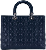 Lady Dior Large Blue Indigo
