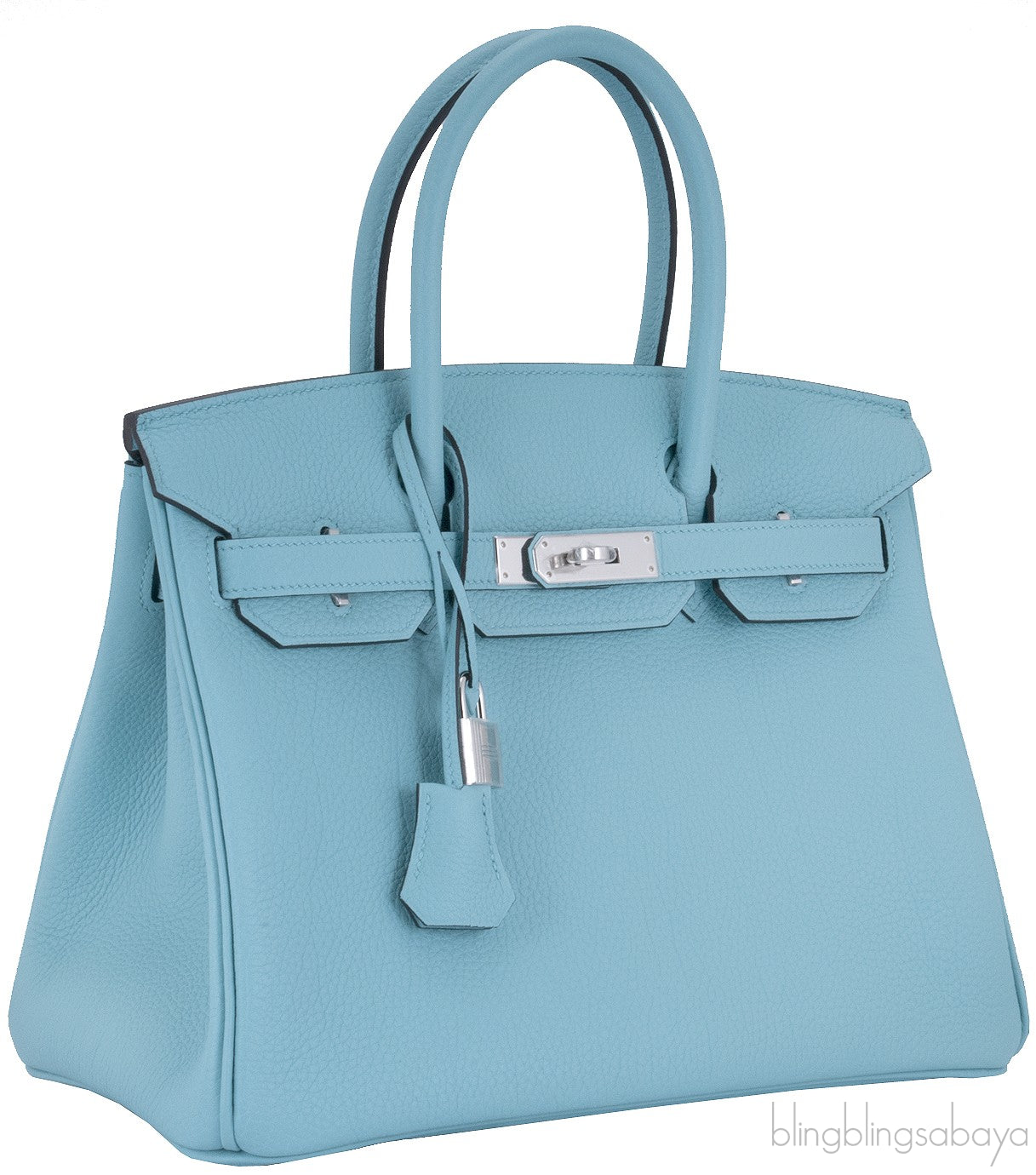 Birkin 30 Bleu Atol Togo PHW