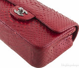 Red Python Mini Single Flap Bag