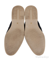 Loro Piana Charm Walk Babouche Suede Black Mules