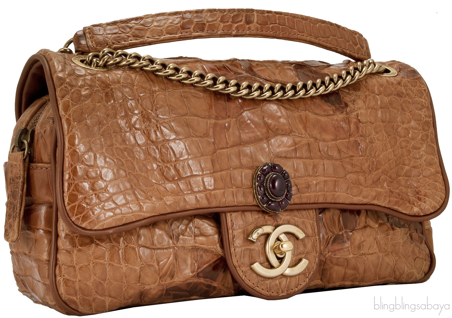 Paris Bombay Shiva Brown Crocodile
