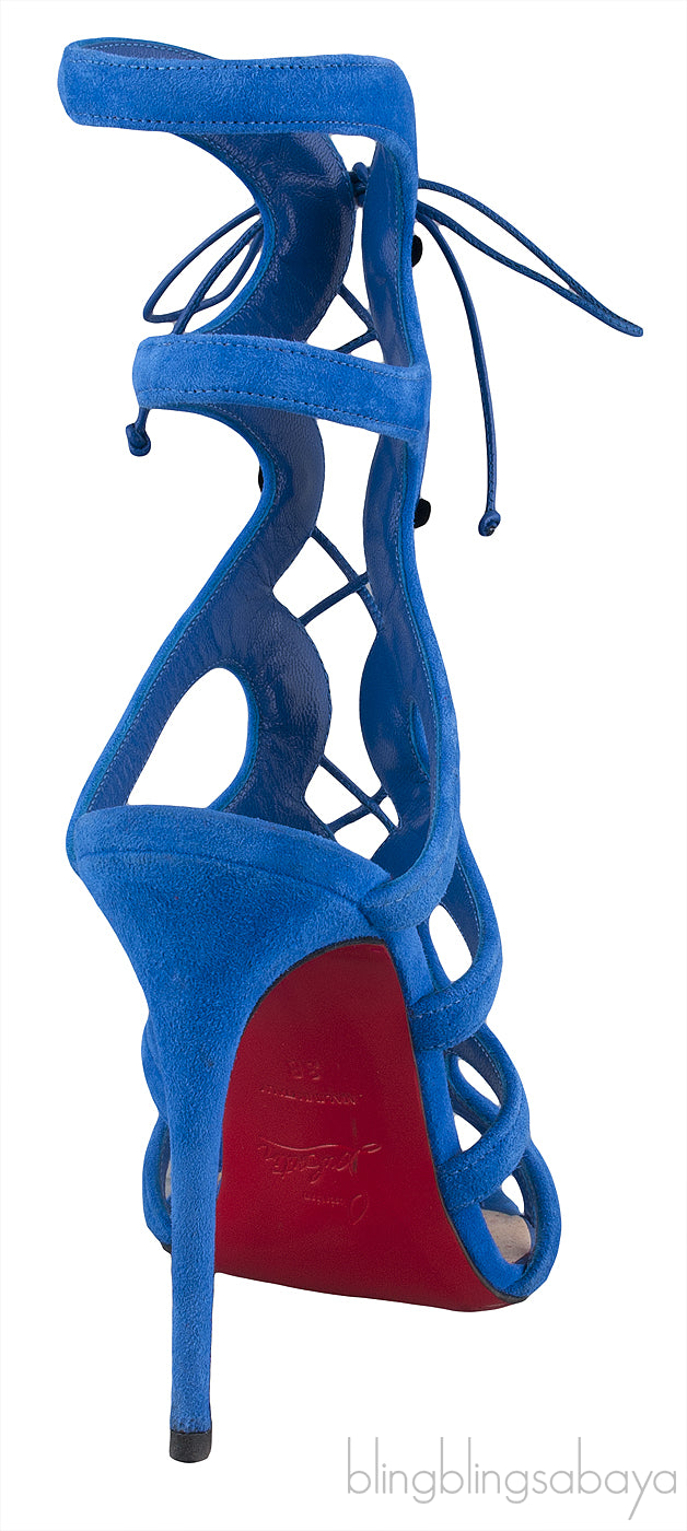 Blue Suede Gladiator Heels