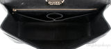 Black Crocodile Jumbo Flap Bag